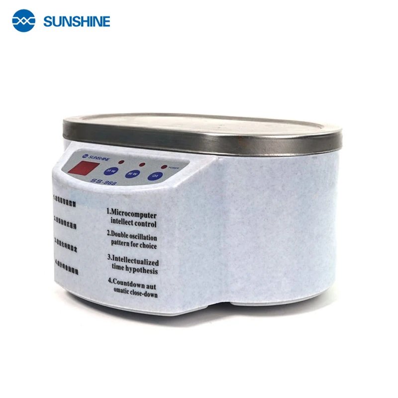 30W/50W Ultrasonic Cleaner Machine SUNSHINE SS-968 For Mobile Phone Motherboard Mainboard LCD Screen Parts Glasses Cleaning