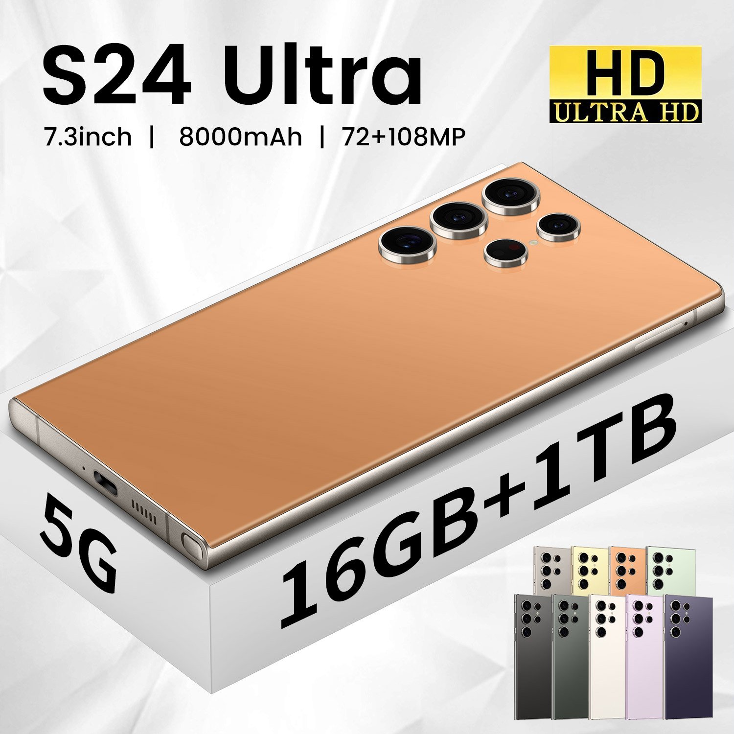 New S24 Ultra Mobile PHONE Global unlocked mobile phone Large screen 16GB+1TB dual SIM GSM mobile entertainment smartphone