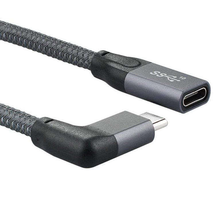 Type c female to 90 angel male USB Type-C to USB Type-C 3.1 Gen1 Gen2 charger cable