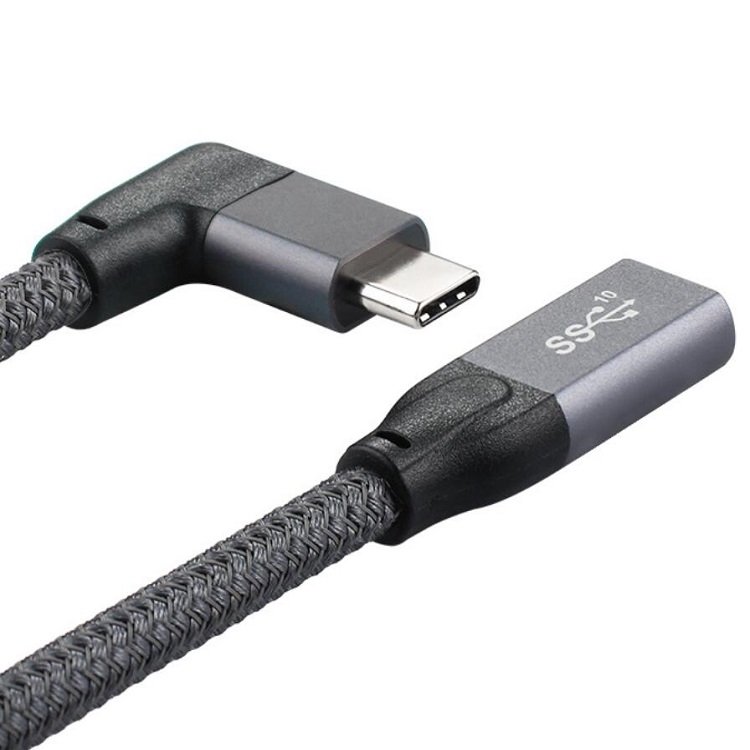 Type c female to 90 angel male USB Type-C to USB Type-C 3.1 Gen1 Gen2 charger cable