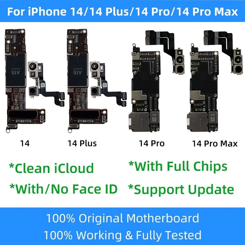 12 pro max mobile phone 13 pro max motherboard with face id 14 pro max motherboard unlock for iPhone motherboard unlock
