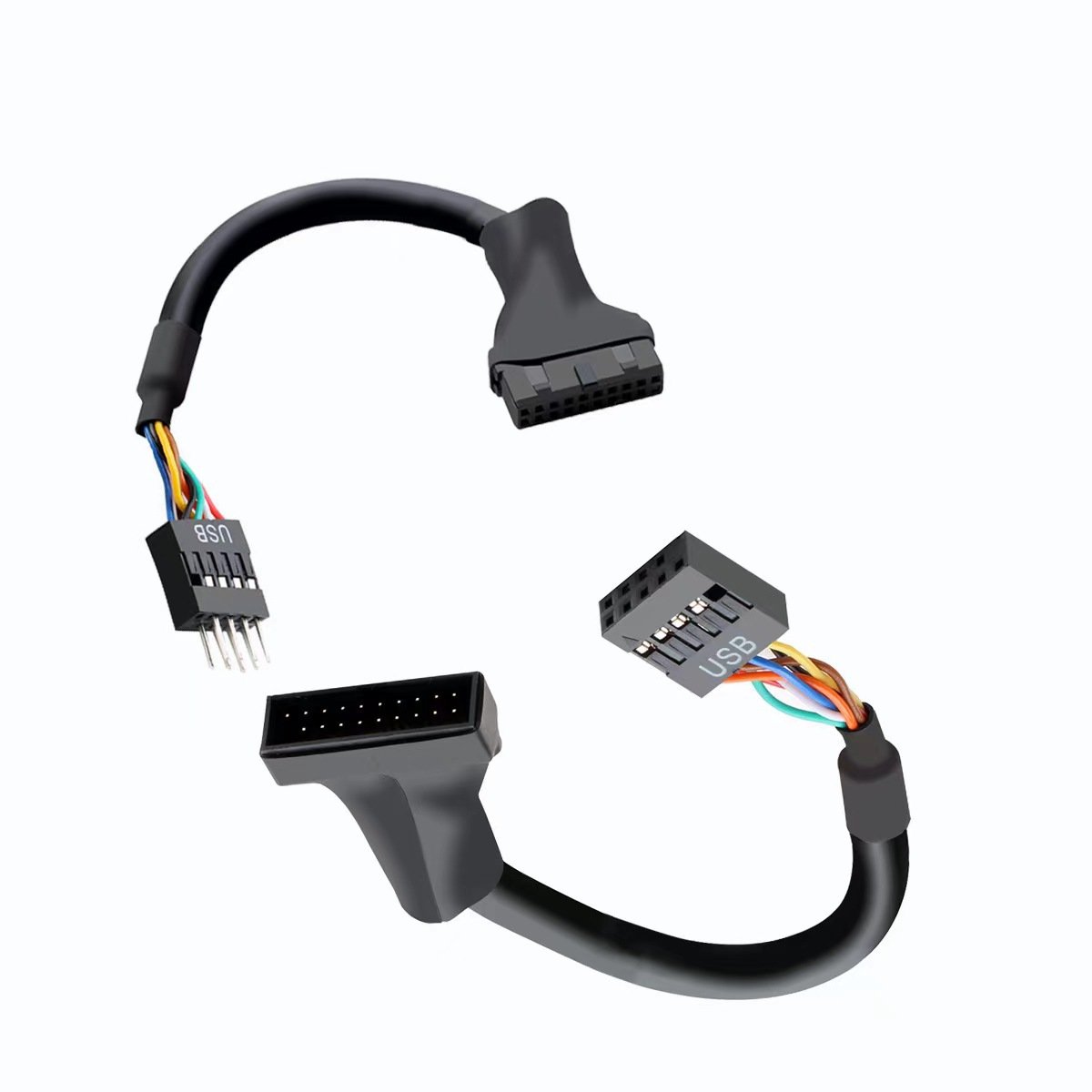 USB 3.0 9Pin Male To Female Motherboard 20pin Extension Cable/20pin Male to 9pin Female/20pin Female to 9pin Male Adapter