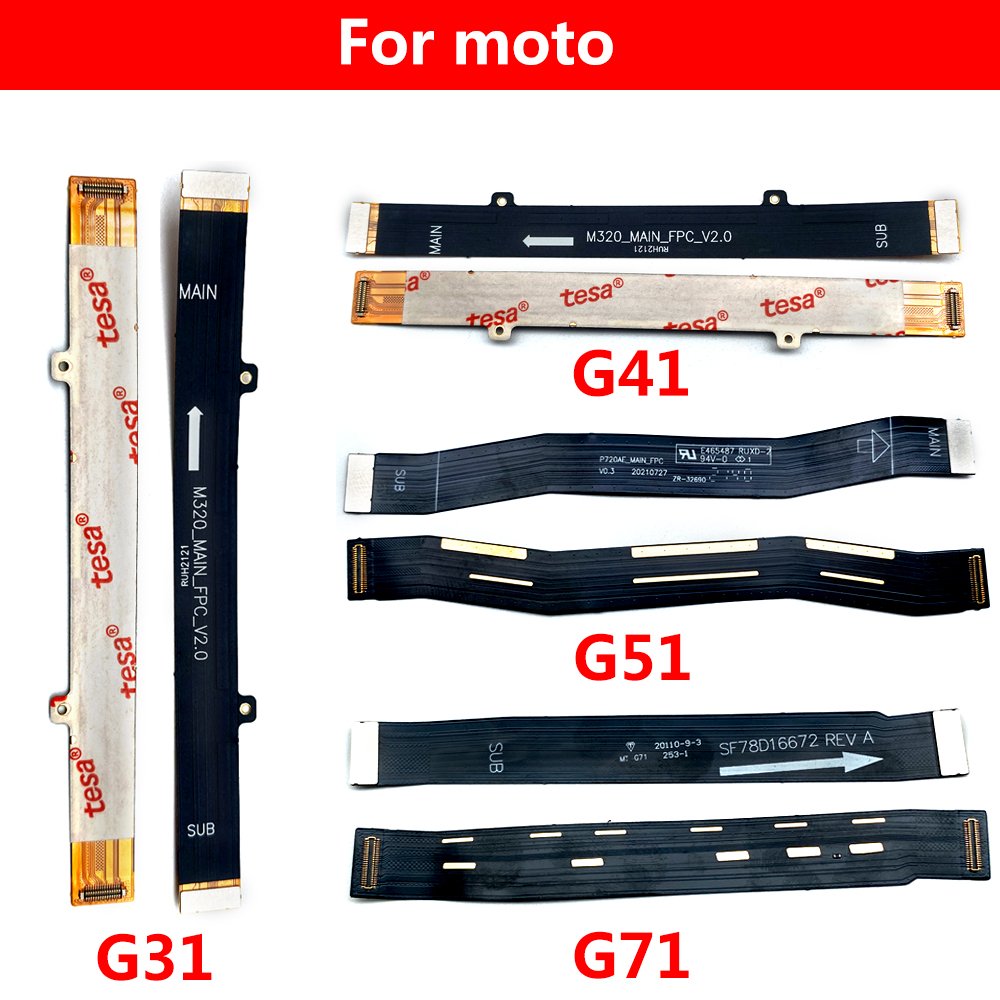 Mobile Phone Flex Cables For Moto G100 G71 G60 G50 G31 G41 G42 G9 Power Play Plus G 5G Motherboard Main Board Connector Flex