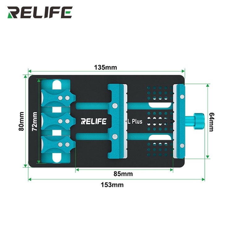 RELIFE RL-601L Plus Motherboard Repair Fixture Chip Heat Dissipation Design for Mobile Phone Special-shaped Motherboard