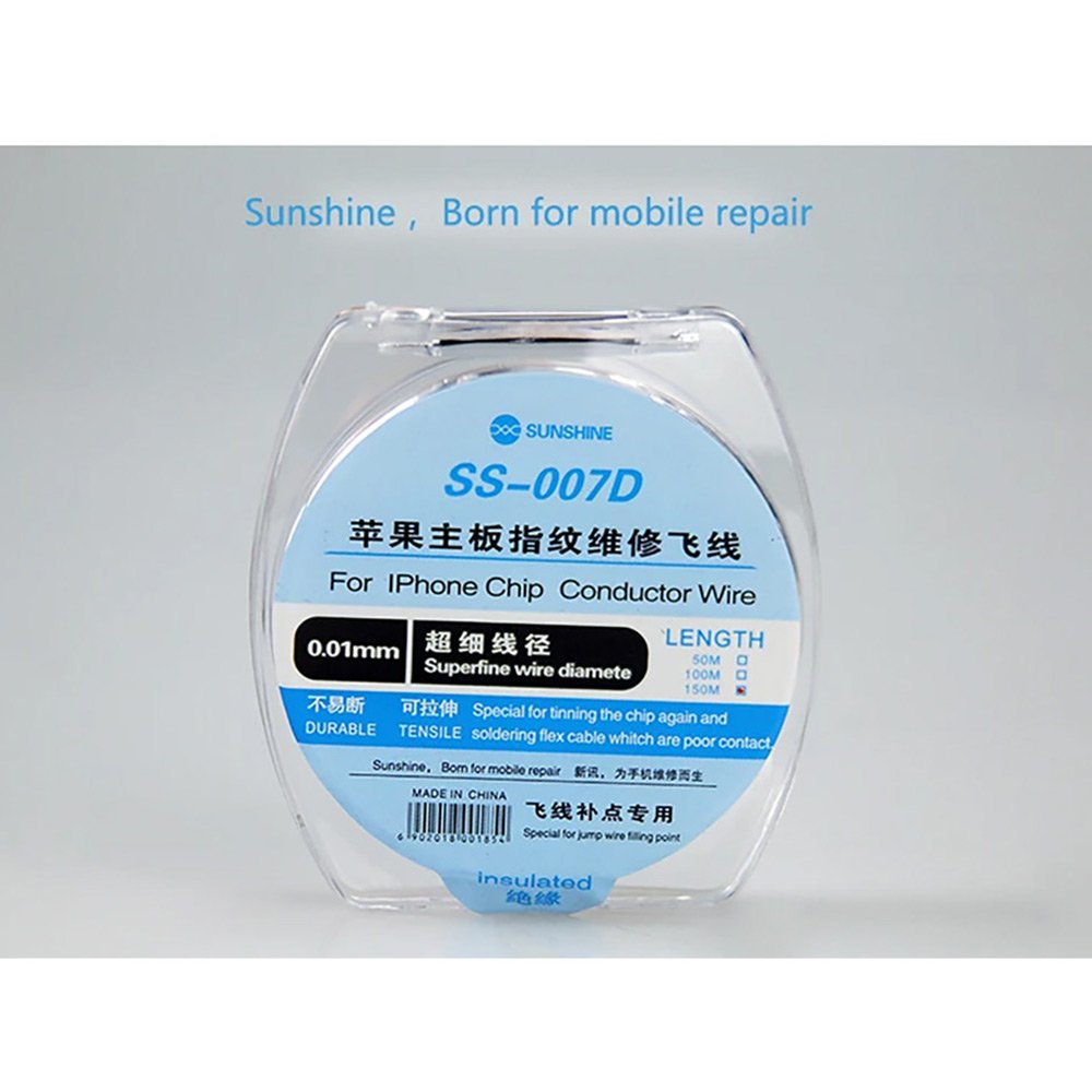 Sunshine SS-007D 0.01mm 150m Ultra-fine Pure Copper Soldering Jump Fly Wire Dedicated for Phone Motherboard Repair