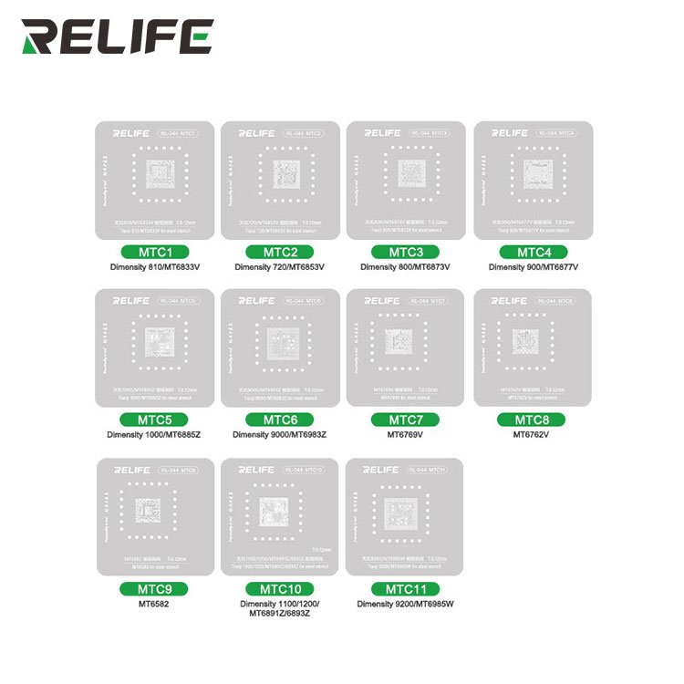 RELIFE RL-044 Android series chip planting tin steel stencil set For Mobile Phone Repair Tools