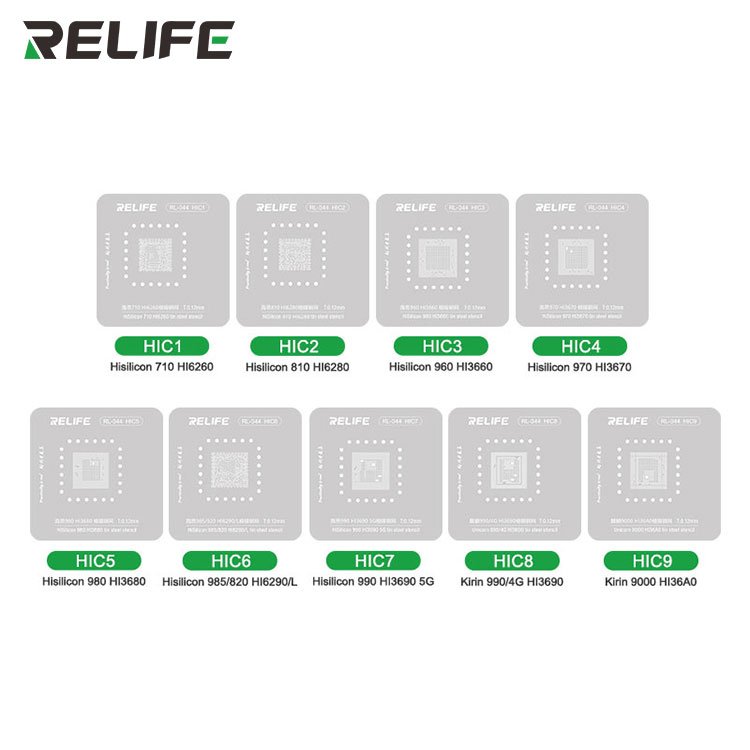 RELIFE RL-044 Android series chip planting tin steel stencil set For Mobile Phone Repair Tools