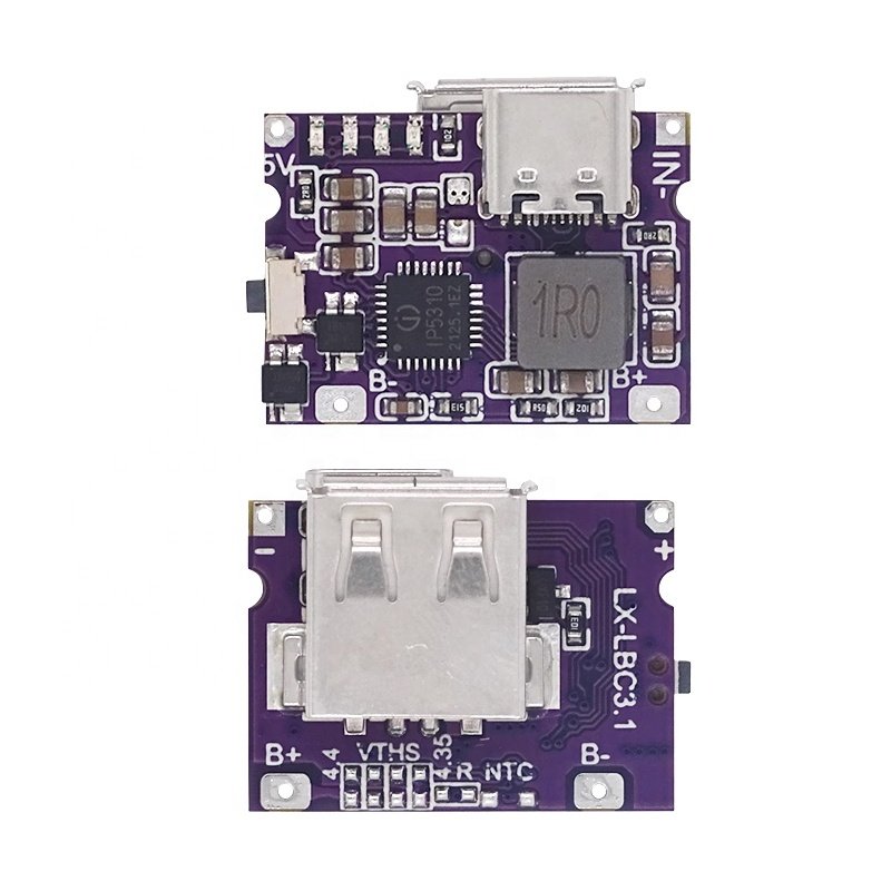 Mini type-c charger motherboard 3A charging and discharging integrated module can charge mobile phone 5V to 4.2V