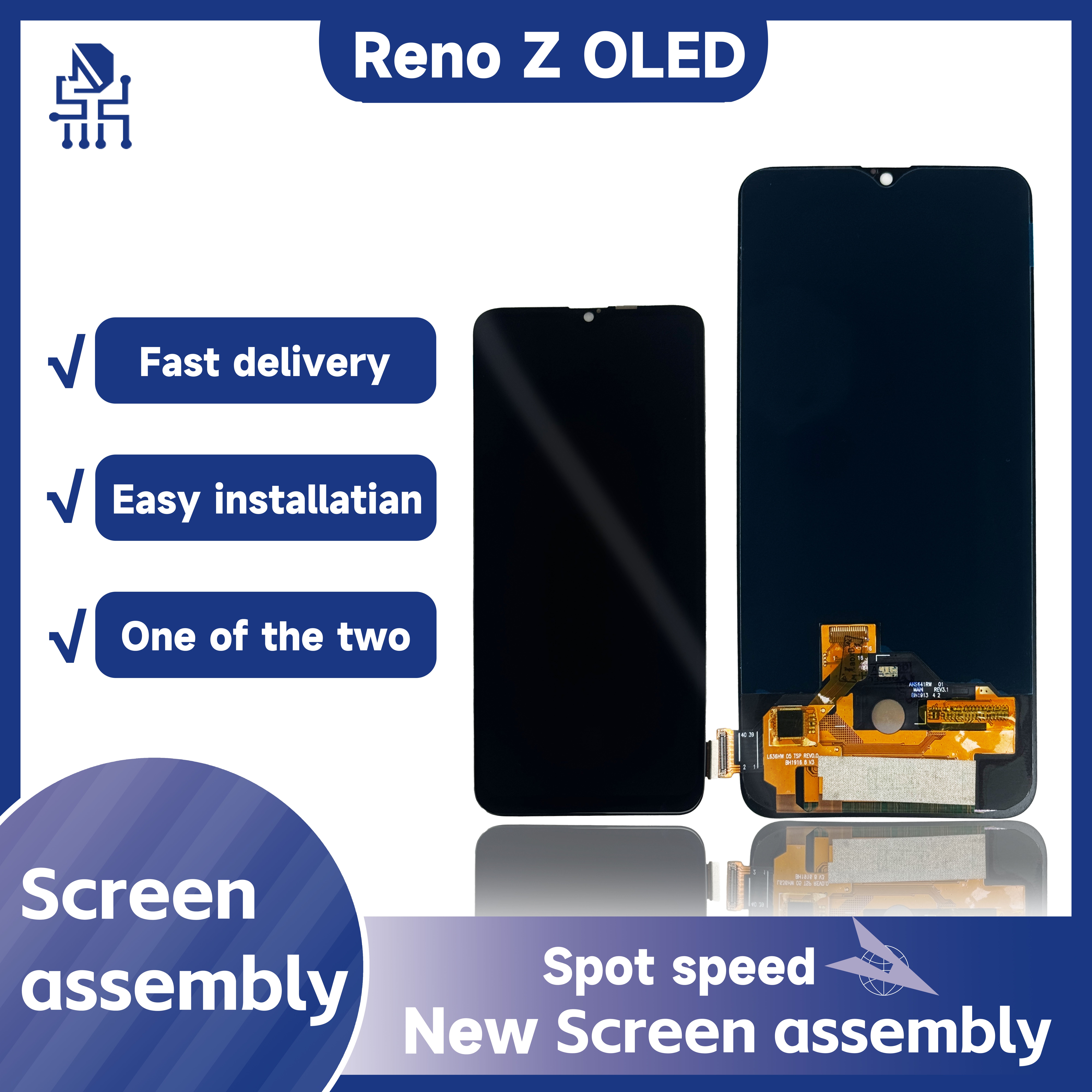 Wholesale LCD Screen for Oppo Reno Z Display Screen Replacement Parts for Oppo Reno Z Screen Digitizer