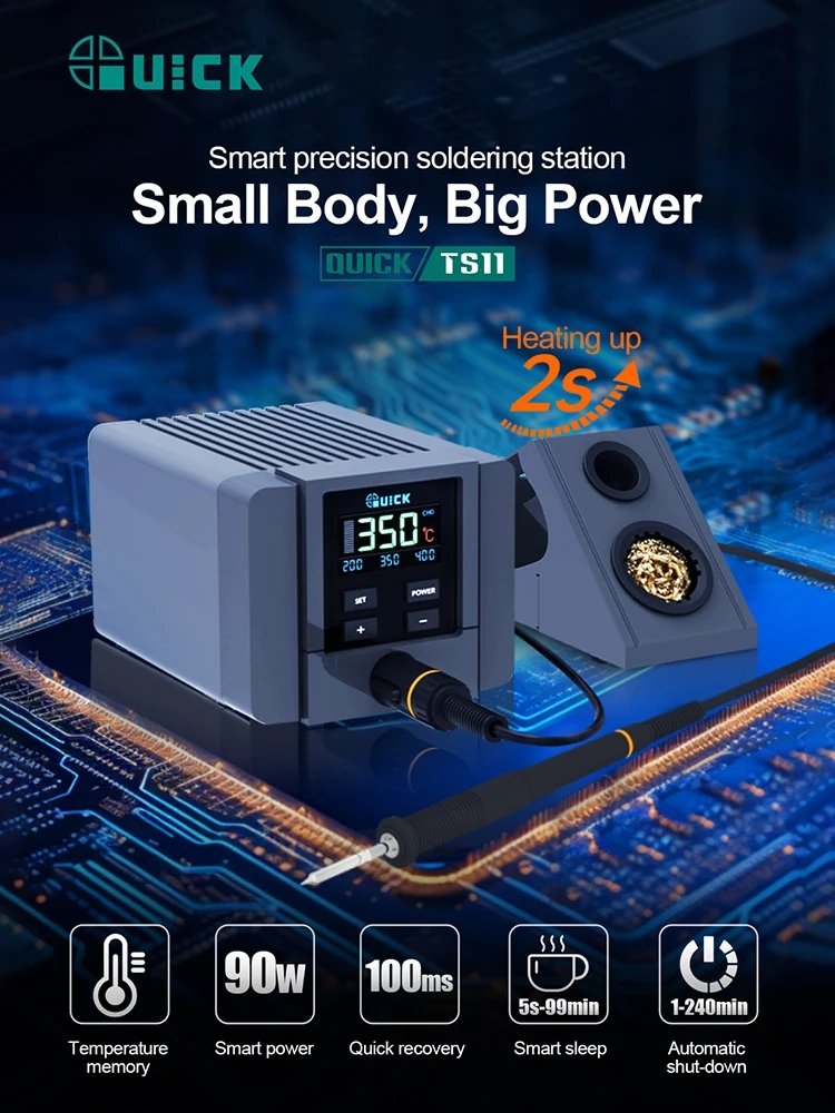 QUICK TS11 Smart Precision Soldering Station With Integrated Soldering Tip For Mobile Phone Motherboard ic Repair