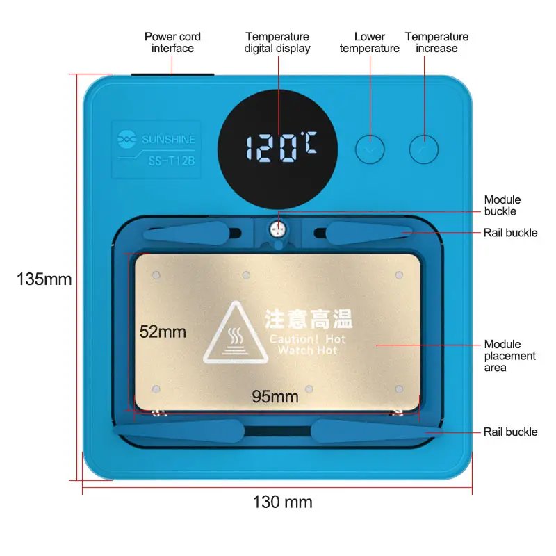 Sunshine Ss-t12b Intelligent Maintenance Heater Heating Platform For Android And Ip7g-15pm Mobile Phone Motherboards