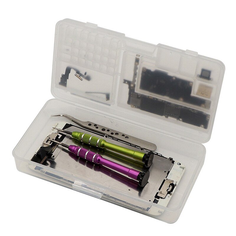 Double Layer Mobile Phone Repair Storage Box LCD Screen Motherboard IC Chip Assembly Screw Organizer Container