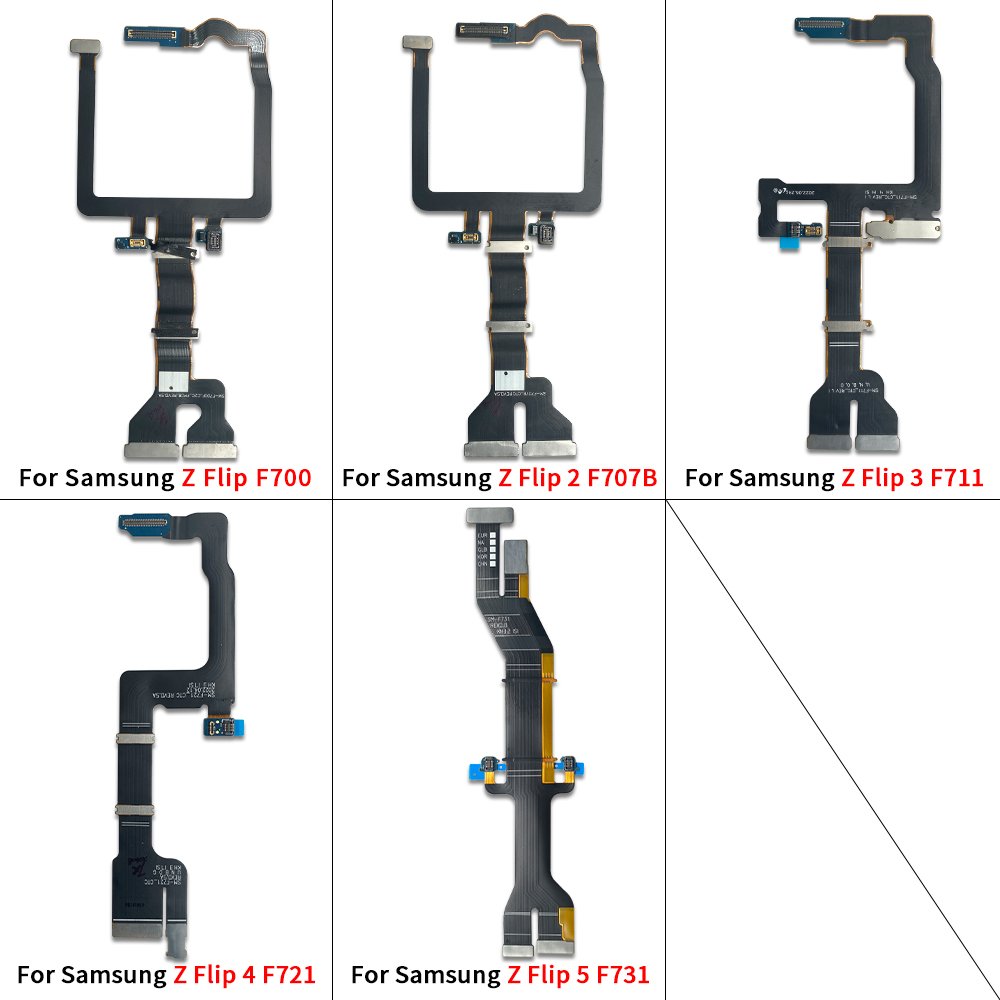 LCD Screen Spin Axis Main Flex Cable For Samsung Z Flip 5 4 3 2 F1707B F711 F721 F731 F700 Motherboard Flex Repair Replacement