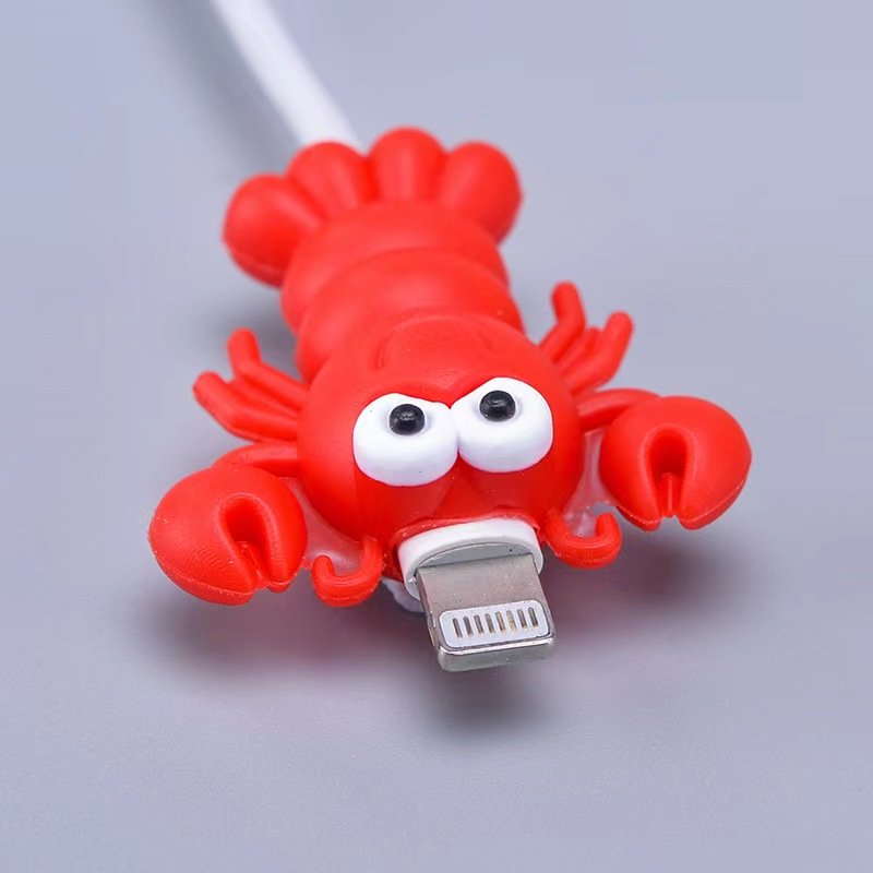 applicable to data cable protective cover cartoon insect fruit mobile phone fast charging data cable cover spot wholesale