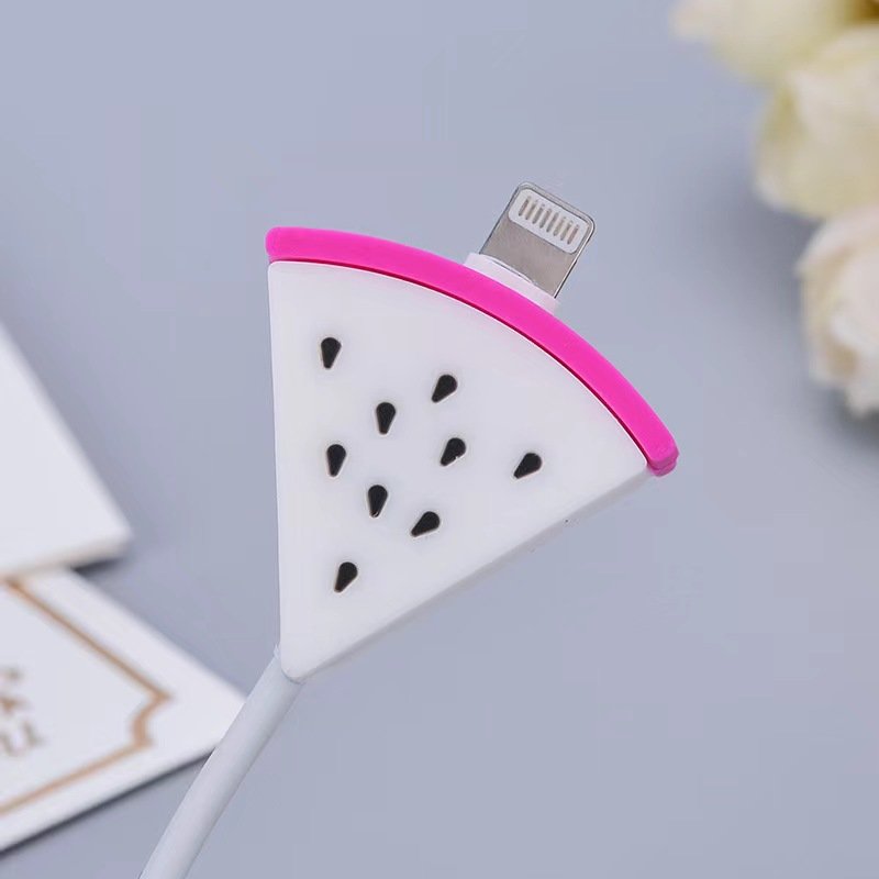 applicable to data cable protective cover cartoon insect fruit mobile phone fast charging data cable cover spot wholesale