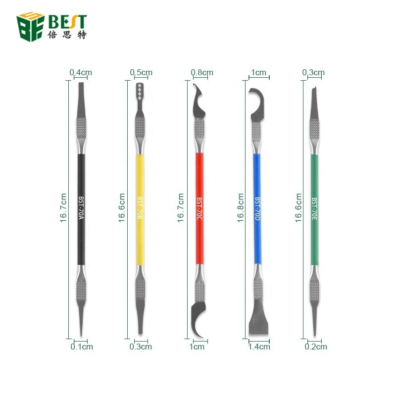 BESTOOL BST- 70 Stainless Steel CPU Crowbar Removing Glue For Mobile Phone Motherboard BGA Chip DIY Tool Opening Scraper