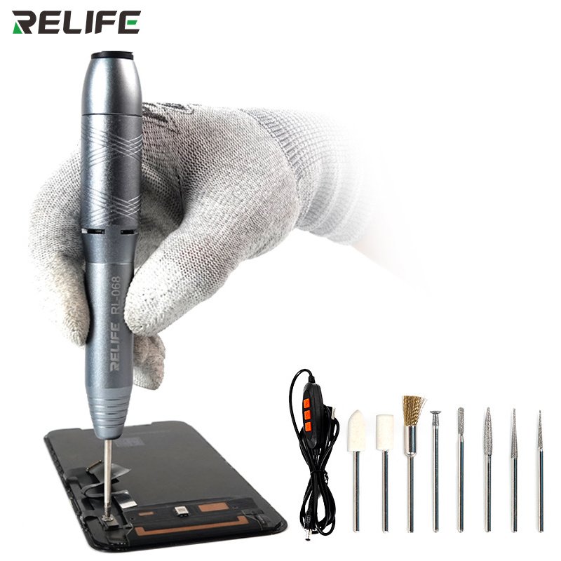 RELIFE RL 068 Mini Polishing Pen Multi-Speed Adjustable MultiFunction Cutting Cleaning Rust Removal CPU Grinding Repair Tool