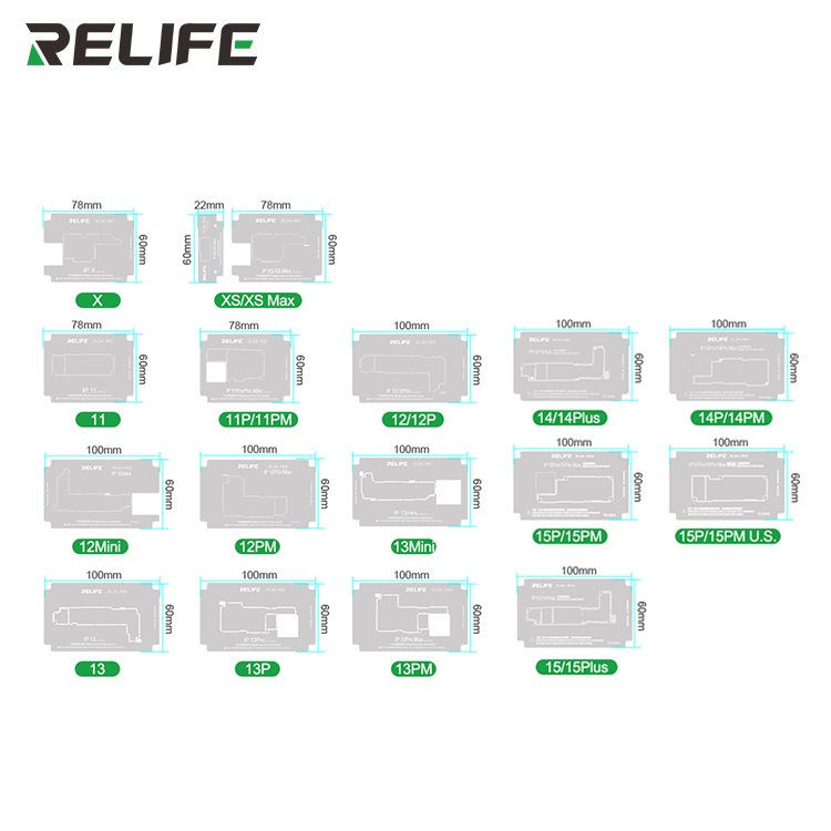 RELIFE RL-601T 22-in-1 Mid-Tier Motherboard Repair Fixture Set IPX-15PM Motherboard Fixture Platform For Mobile Phone Repair