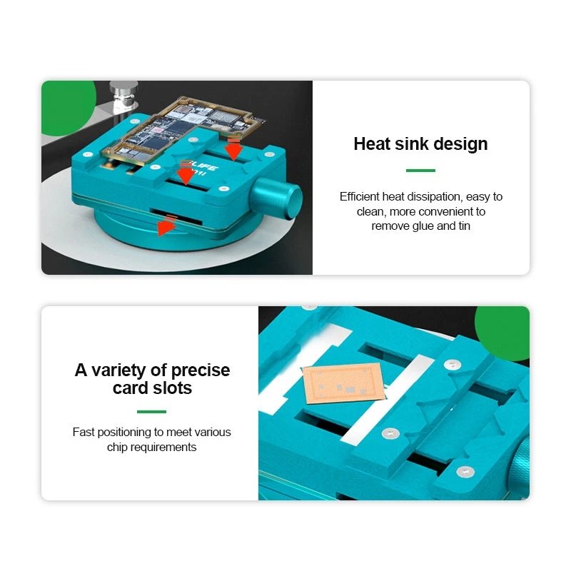 RELIFE RL-601I Mini Rotary Fixture PCB Holder For Mobile Phone Motherboard Maintenance IC Chip CPU Removal Tools