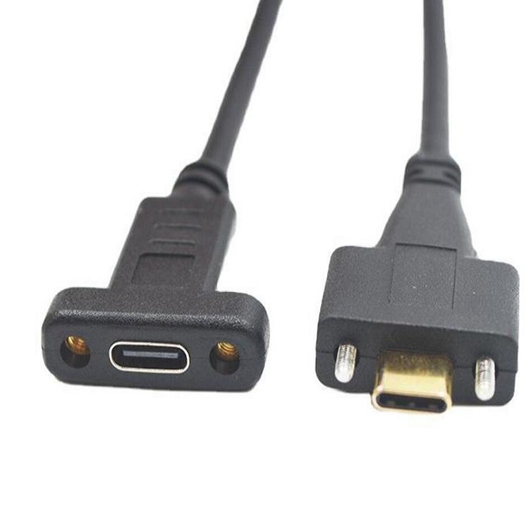 2021 new style usb 3.1 gen 1 gen 2 type c cable male to type c female with panel mount