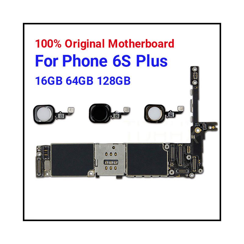 100% Original Unlocked Logic Board Mobile Phone Motherboard with Fingerprint Touch ID for Phone 6s Plus 16GB 64GB 128GB