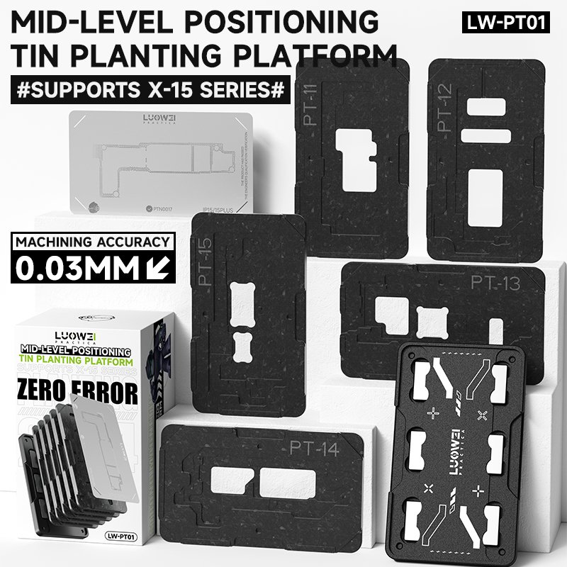 LUOWEI LW-PT01 Mid-Level Positioning Tin Planting Platform for iPhone X-15 Series motherboard repair BGA