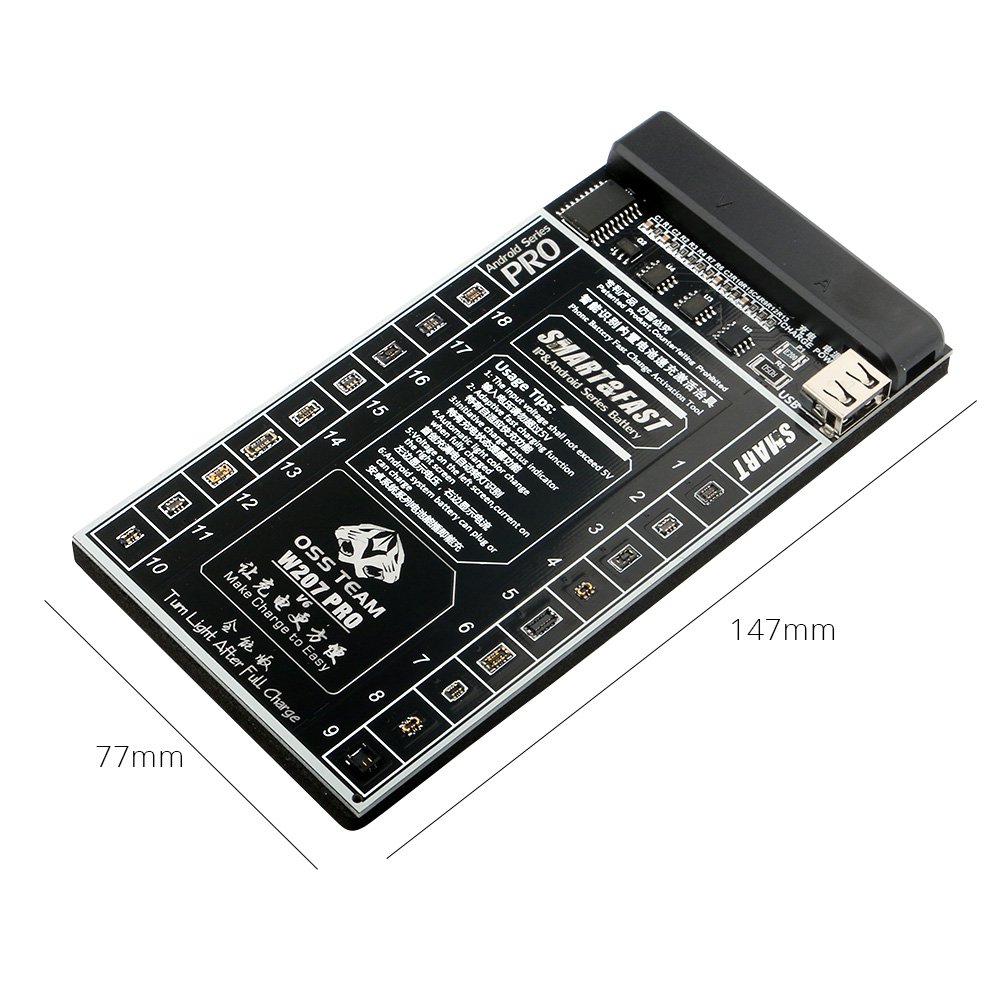 OSS W207 PRO Phone Battery Charge Test PCB Activation Board For Android Samsung Huawei Xiaomi OPPO VIVO Repair Tool