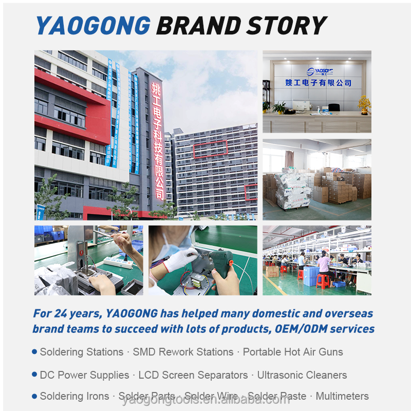 YAOGONG 852AD+ 2 in 1 Digital Adjustable Thermostat Phone Motherboard PCB Mobile Repair Tool Hot Air Heat Gun Soldering Station