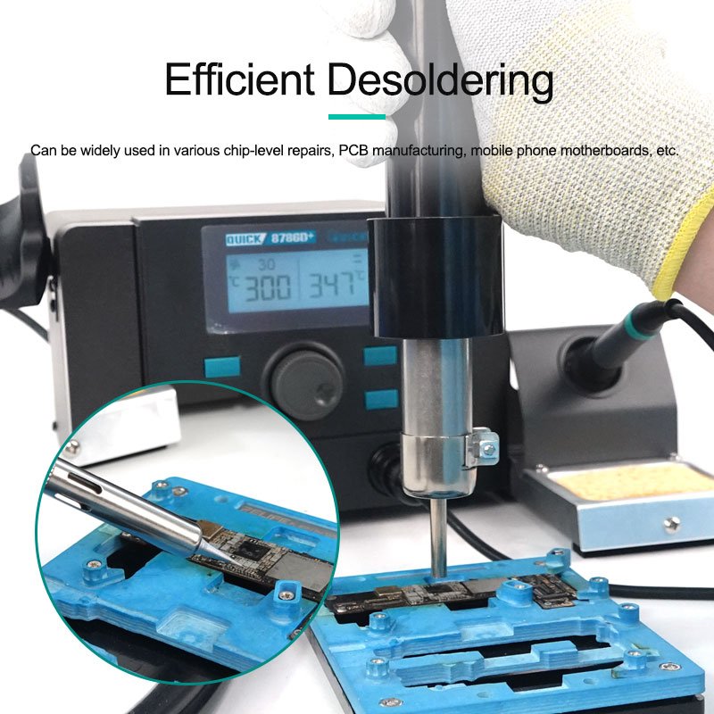 Quick 8786D+ Hot Air Desoldering Station 1000W For Mobile Phone Motherboards PCB Manufacturing Repair Twin-turbo Hot Air Station