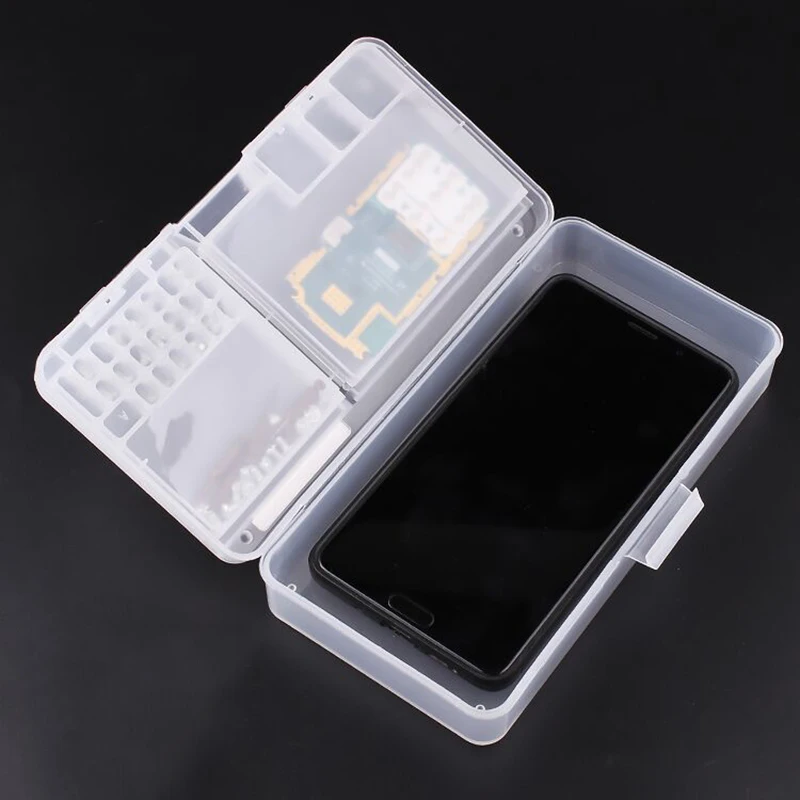Double Layer Storage Box Multi-functional Mobile Phone LCD Screen Motherboard IC Chips Parts Screws Organizer Case Plastic Box