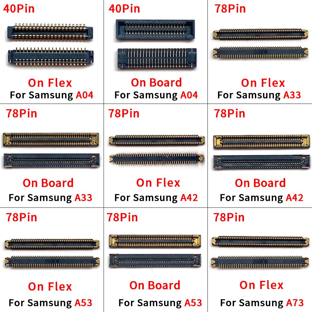 Wholesale Charging FPC Connector On Motherboard For Samsung Galaxy A04 A33 A42 A53 A73 Connector On Flex