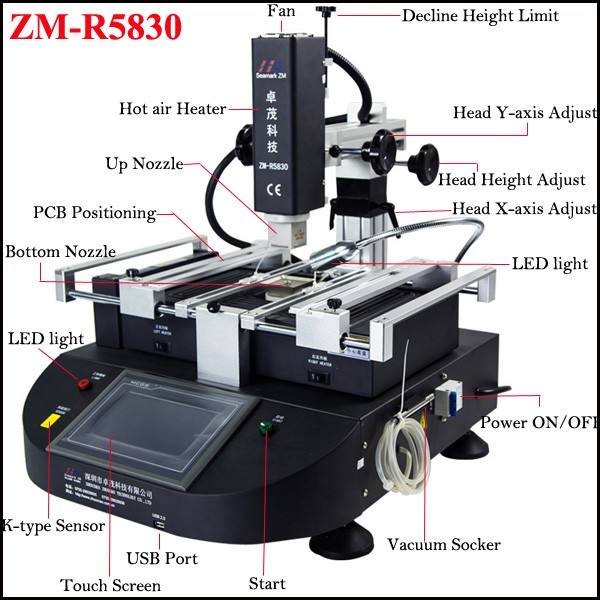 bga rework station Seamark zhuomao zm-R5830 bga rework system soldering equipment phone repair and laptop motherboard repair