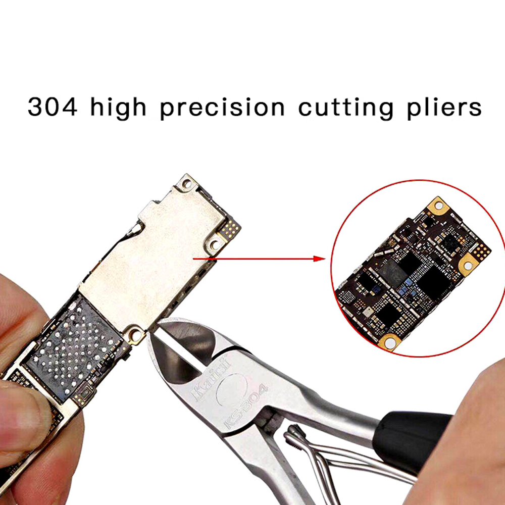 Kaisi KS-304 CR-V Alloy Steel Mobile Phone Mainboard EMI Shielding Cover Precision Cutting Pliers Phone Repair Hand Tool