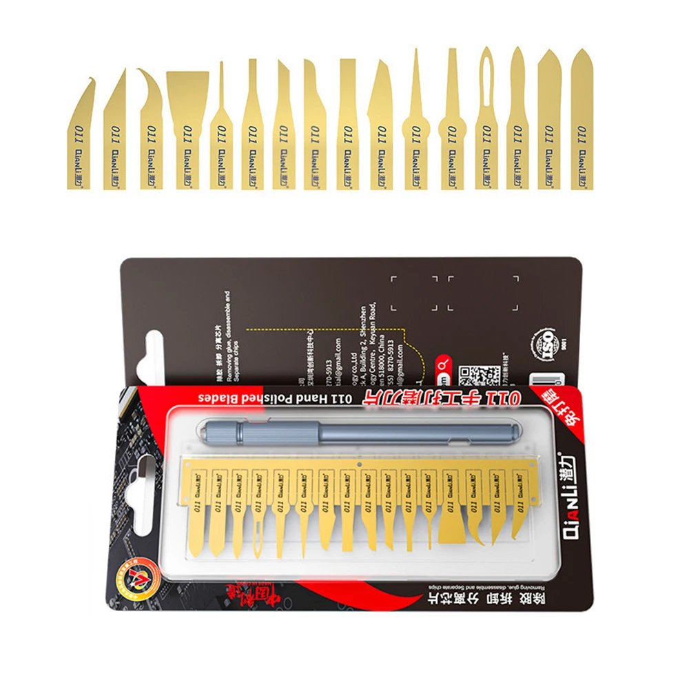 Qianli 011 Hand Polished Blades Phone IC Chip BGA CPU Pry Glue Removal Knife Opening Repair For Mobile Maintenance Removal Tool