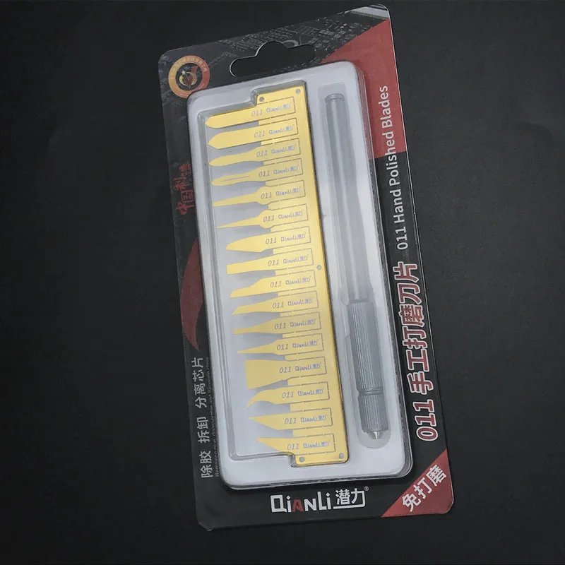 Qianli 011 Hand Polished Blades Phone IC Chip BGA CPU Pry Glue Removal Knife Opening Repair For Mobile Maintenance Removal Tool