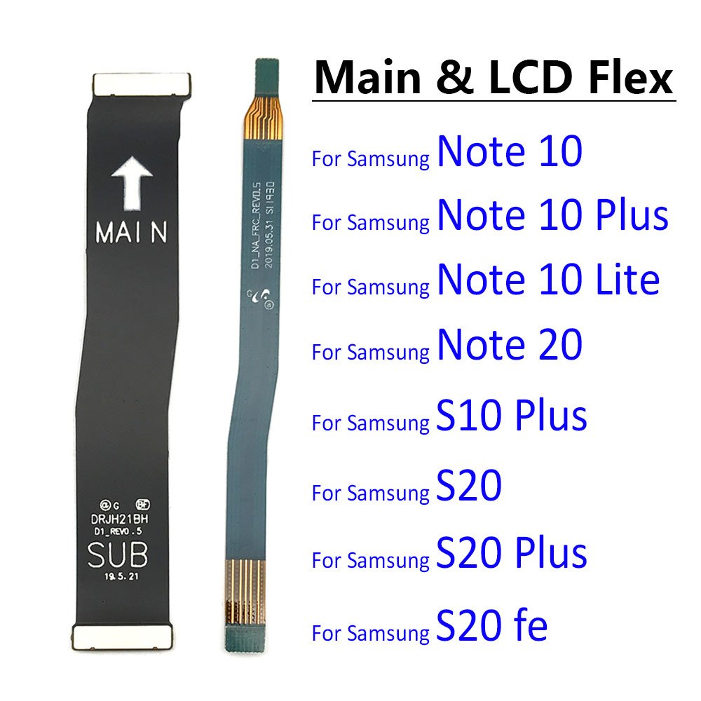 Main Board LCD Connector For Samsung Note 10 Lite 20 S10 Plus S20 Fe Motherboard Flex Mobile Spare Parts Wholesale