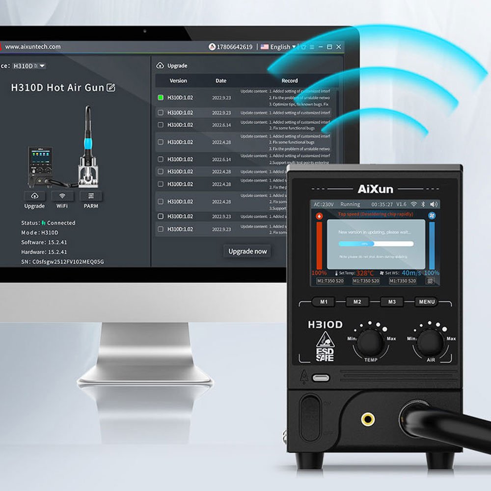 Aixun H310D Motherboard Repair Tools Soldering Station Hot Air Gun Desoldering Stations for Mobile Phone Repair