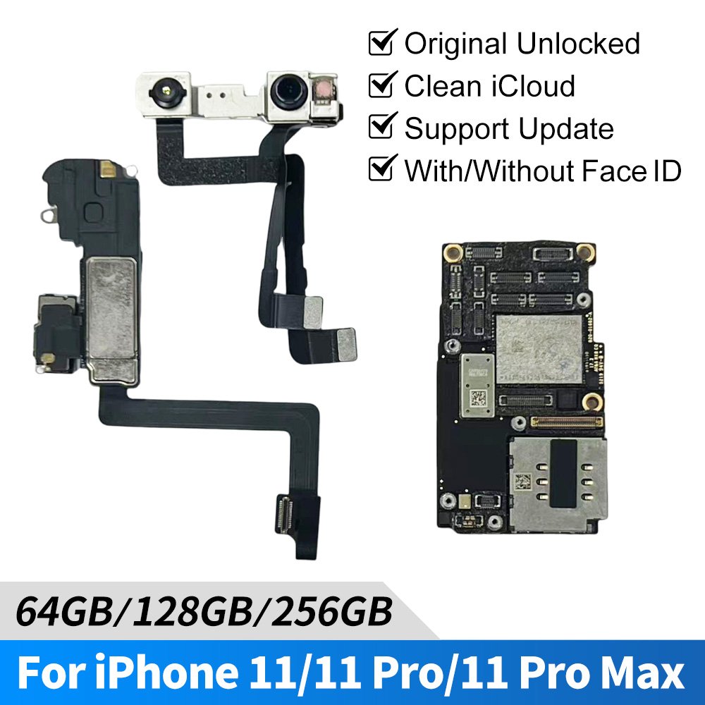 For iphone 11 Pro Max 64G 256G 512G motherboard original unlocked mobile phone motherboard with face id