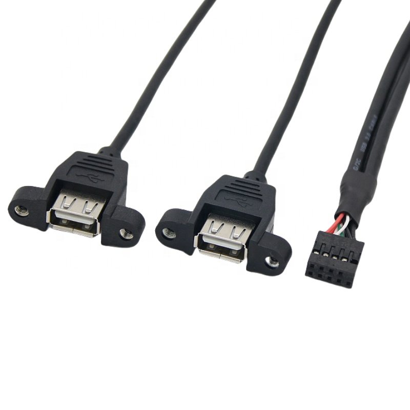 Motherboard 9Pin Header Usb 2.0 Female To Dual 9-Pin Male 9Pin Ph2.0 Extension Cable