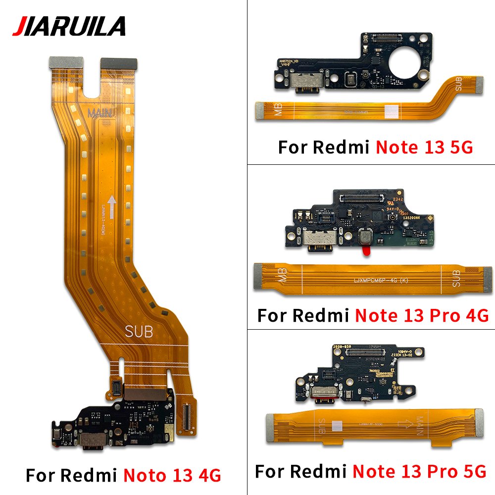 Mobile Phone Flex Cable Connector Motherboard Flex Charging Port For Xiaomi Redmi Note 13 Pro Note 13 Pro Plus de carga celular
