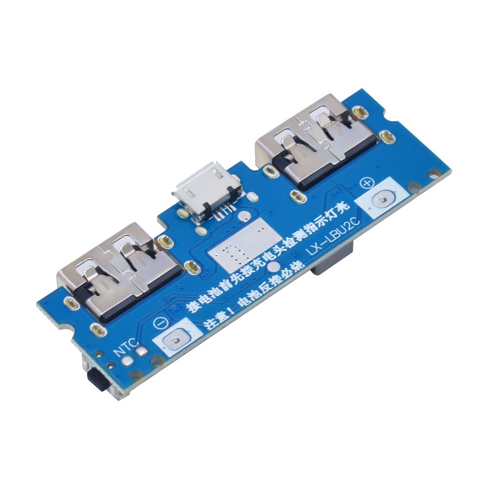 Micro/Type-C USB 5V 2.4A Dual USB 18650 Boost Battery Charger Board Mobile Power Bank Accessories For Phone DIY