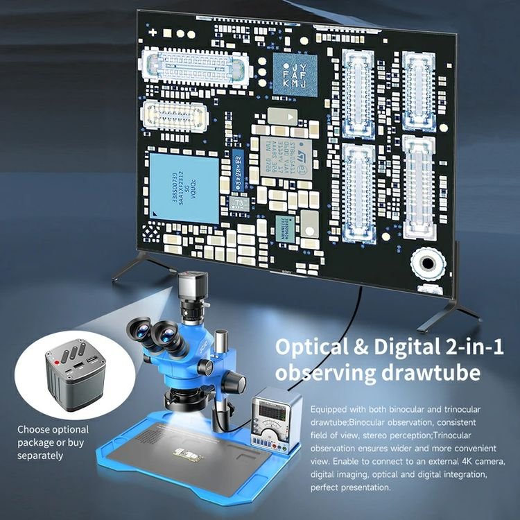 Professional JCID-M3750A 7-50X Trinocular Stereo Microscope For Mobile Phone Motherboard Repair Tool