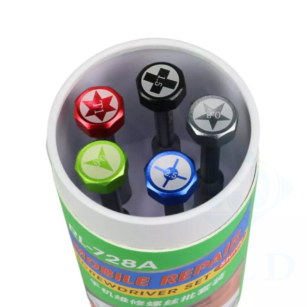 RL-728A Mobile Phone Repair Screwdriver Set Strong Magnetic Adsorption S2 Screwdriver for IP/HW/OP/VI/Motherboard Screws