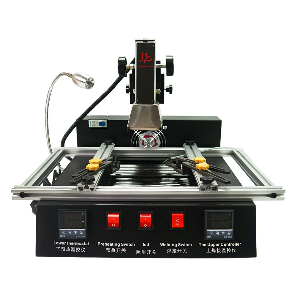 M770R IR BGA Rework Station 2 Zones Soldering Welding Machine Motherboard Mobile Phone Chip Repairing with Reballing Kit 220V