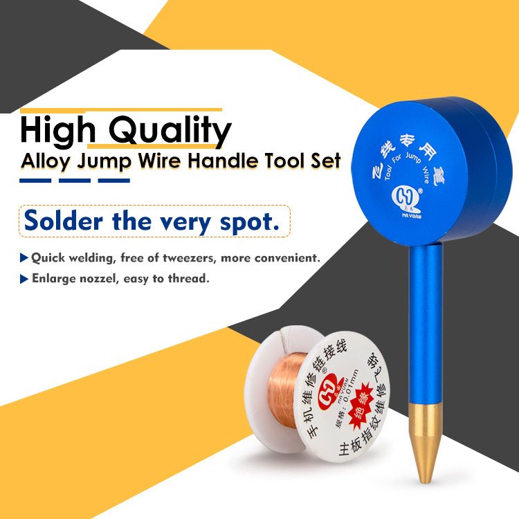 Super Fine Jump Wire Repairing Handle Tool Set for Mobile Phone PCB Precision Repair