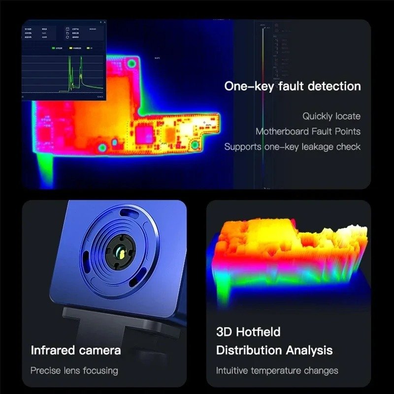 MECHANIC TI-08 3D Infrared Thermal Imaging Analyzer HD Camera For Mobile Phone Motherboard PCB Fault Quick Check Instrument Tool