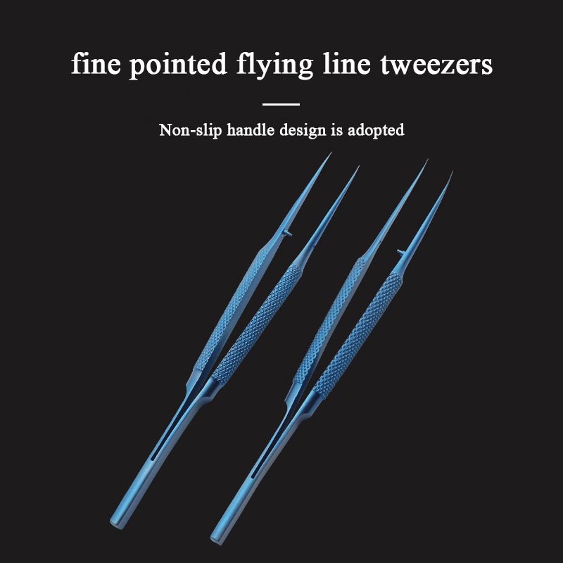 Titanium Alloy Tweezers Professional Fingerprint Fly Line Phone pcb board Antimagnetic Tweezers Electronics IC Repair Tweezer