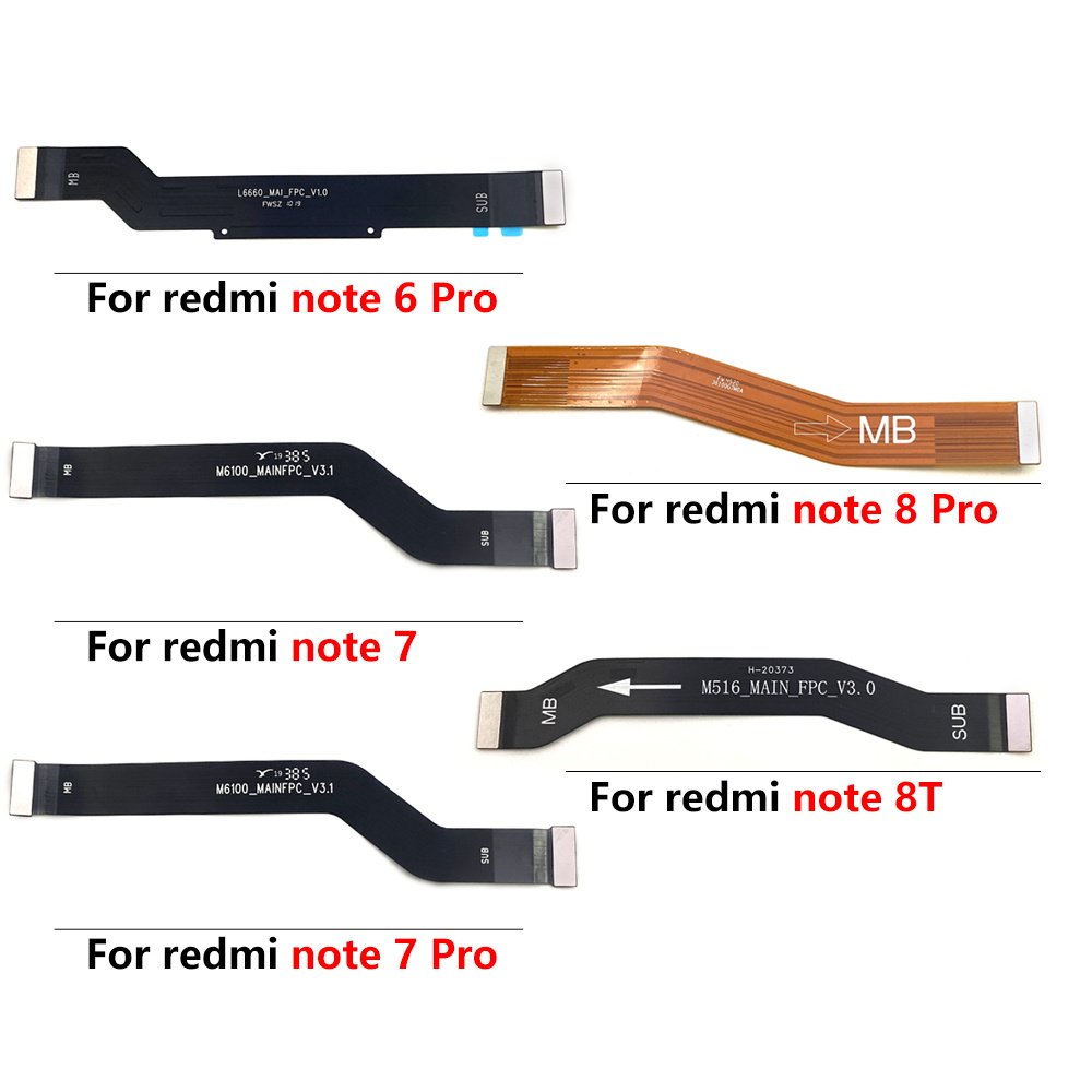 Mobile Phone Main Board Flex For Xiaomi Redmi 8 8A 9 9A Note 6 7 8 9 8T 9S Pro Motherboard Connector Flex Cable Spare Parts