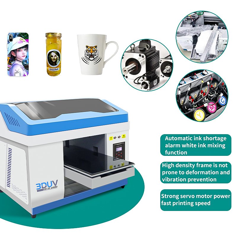 A3 A2 3050 4060 Multipurpose Mini Small PVC Card Bottle Golf Desktop Rotary Flatbed LED UV Printer For Mobile Phone Case