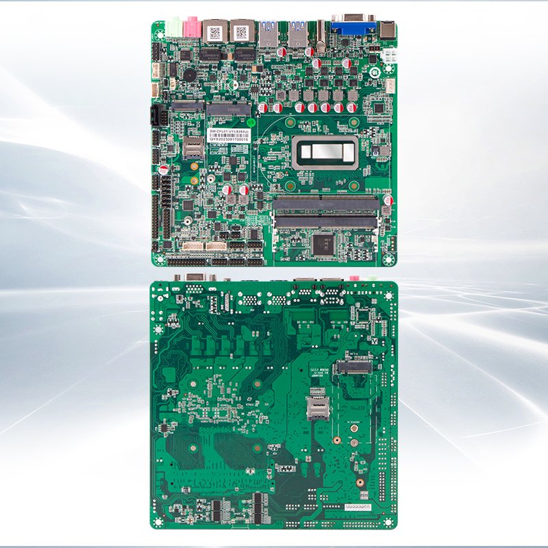 Industrial Mini ITX I7-8550U 2*RJ45 8*USB 5*RS-232+1*RS-485/232 Ports DC 12V High Quality Motherboard